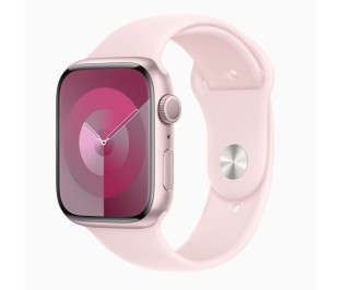 Apple Watch Series 9 45mm Pink Aluminum Case with Sport Band, Pink