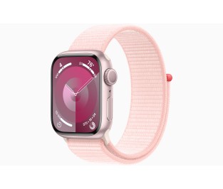 Apple Watch Series 9 45mm Pink Aluminum Case with Sport Loop, Pink