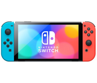 Игровая приставка Nintendo Switch (OLED model), неон
